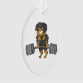 rottweiler weightlifting bodybuilding dog gifts ornament (Vorderseite)