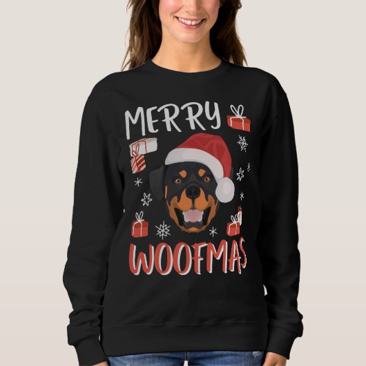 Rottweiler Weihnachten 14 Sweatshirt (Vorderseite)