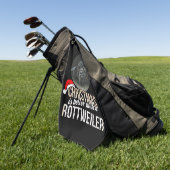 Rottweiler - Weihnachten ist besser mit einem Rott Golfhandtuch (Gras)