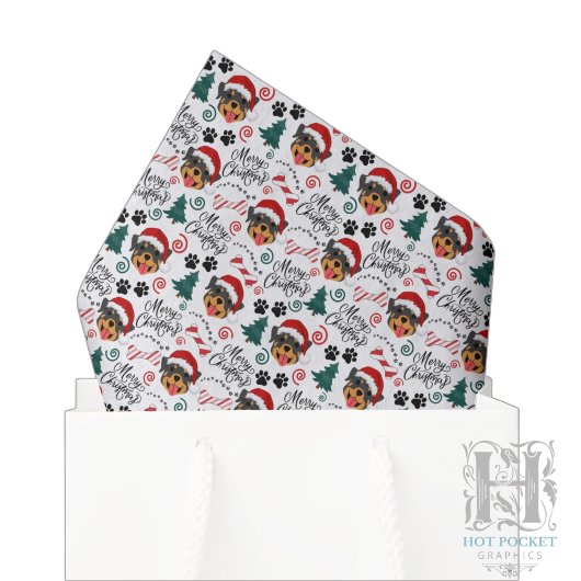 Rottweiler Weihnachts-Tissue-Papier Seidenpapier