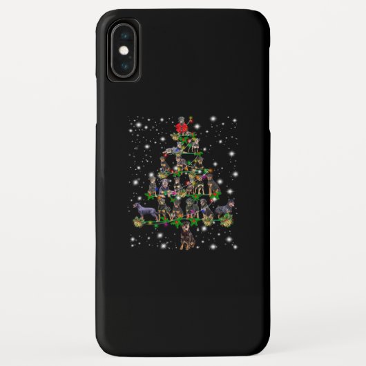 Rottweiler Weihnachtsbaum, gedeckt durch Blitzlich Case-Mate iPhone Hülle (Rückseite)