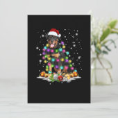Rottweiler Weihnachtsbaum Lichter Xmas Ankündigung (Stehend Vorderseite)
