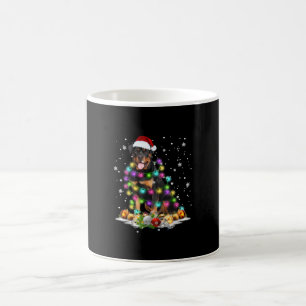 Rottweiler Weihnachtsbaum Lichter Xmas Kaffeetasse
