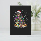 Rottweiler Weihnachtsbaum Lichter Xmas RSVP Karte (Stehend Vorderseite)