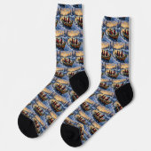 Rottweiler Weihnachtsboot Urlaub Socken (Linkes Detail)