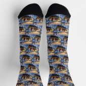 Rottweiler Weihnachtsboot Urlaub Socken (Oben)
