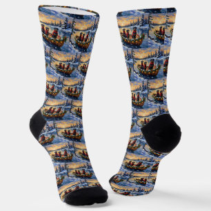 Rottweiler Weihnachtsboot Urlaub Socken