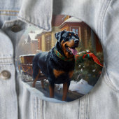 Rottweiler Weihnachtsfeiertage Button (Beispiel)