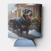 Rottweiler Weihnachtsfeiertage Dosenkühler (Vorderseite)