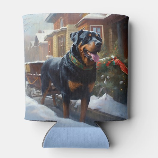 Rottweiler Weihnachtsfeiertage Dosenkühler (Rückseite)