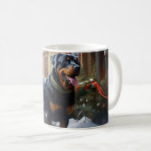 Rottweiler Weihnachtsfeiertage Kaffeetasse (VorderseiteRechts)