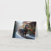 Rottweiler Weihnachtsfeiertage Karte (Vorderseite)
