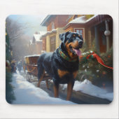 Rottweiler Weihnachtsfeiertage Mousepad (Vorne)