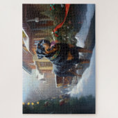Rottweiler Weihnachtsfeiertage Puzzle (Vertikal)