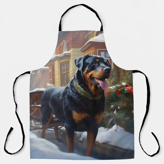 Rottweiler Weihnachtsfeiertage Schürze (Vorderseite)