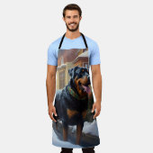 Rottweiler Weihnachtsfeiertage Schürze (Getragen)