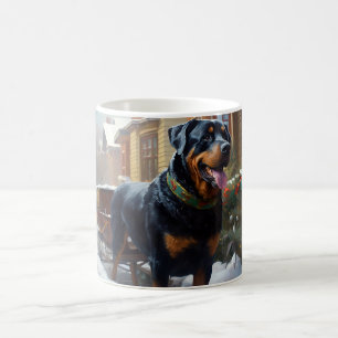 Rottweiler Weihnachtsfestzeit Kaffeetasse
