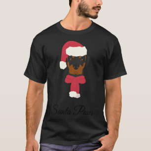 Rottweiler Weihnachtsfotografie Hund mit dem Weihn T-Shirt