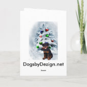 Rottweiler Weihnachtsgeschenke Feiertagskarte (Rückseite)