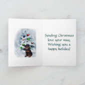 Rottweiler Weihnachtsgeschenke Feiertagskarte (Innenseite)