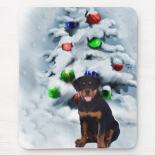 Rottweiler Weihnachtsgeschenke Mousepad