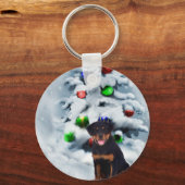 Rottweiler Weihnachtsgeschenke Schlüsselanhänger (Vorderseite)