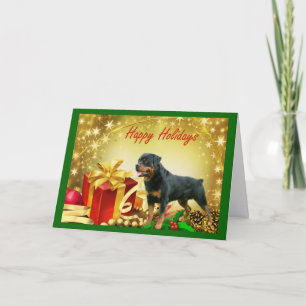 Rottweiler Weihnachtskarten-Geschenke Feiertagskarte