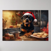 Rottweiler Weihnachtskost Feiertag Poster (Vorne)