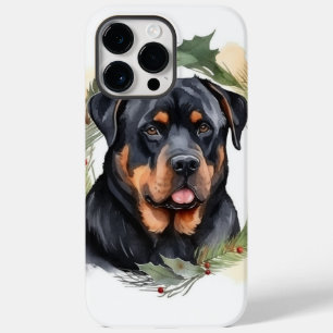 Rottweiler-Weihnachtskranz Festlicher Hund Case-Mate iPhone 14 Pro Max Hülle