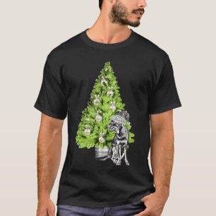 Rottweiler Weihnachtslandschaft mit Christbaum und T-Shirt