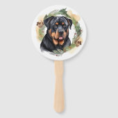 Rottweiler Weihnachtsmann Festliche Jungfrau Fächer (Vorderseite)