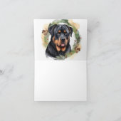 Rottweiler Weihnachtsmann Festliche Jungfrau Karte (Innenseite)
