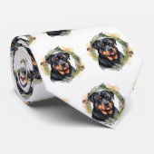 Rottweiler Weihnachtsmann Festliche Jungfrau Krawatte (Gerollt)
