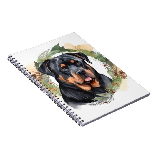Rottweiler Weihnachtsmann Festliche Jungfrau Notizblock (Rechte Seite)