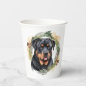 Rottweiler Weihnachtsmann Festliche Jungfrau Pappbecher (Rückseite)