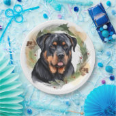 Rottweiler Weihnachtsmann Festliche Jungfrau Pappteller (Party)