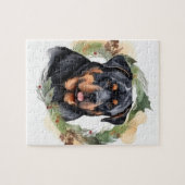 Rottweiler Weihnachtsmann Festliche Jungfrau Puzzle (Horizontal)