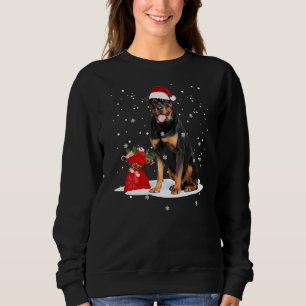 Rottweiler Weihnachtsmann-Weihnachtsmannmütze Sweatshirt