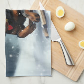 Rottweiler Weihnachtsschnee Winter Kissen Geschirrtuch (Viertel Falte)