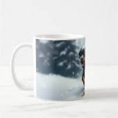 Rottweiler Weihnachtsschnee Winter Kissen Kaffeetasse (Links)