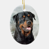 Rottweiler Weihnachtsverzierung Keramik Ornament (Hinten)