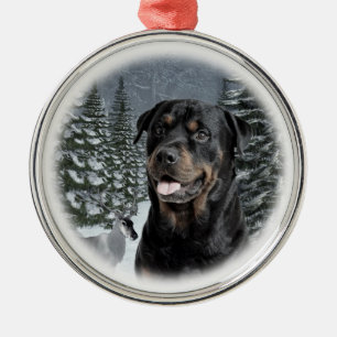 Rottweiler Weihnachtsverzierung Ornament Aus Metall