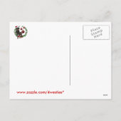 Rottweiler Weihnachtswünsche Feiertagspostkarte (Rückseite)