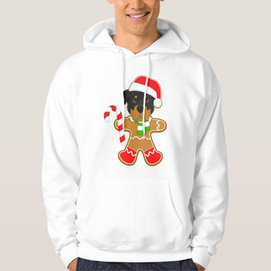 Rottweiler-Weihnachtszeit Hoodie (Vorderseite)