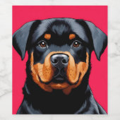 Rottweiler Weinetikett (Einzelnes Label)