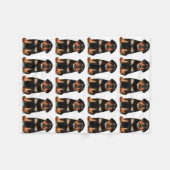 Rottweiler Welpe Fleecedecke (Vorderseite (Horizontal))