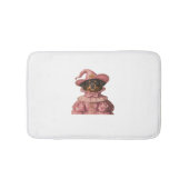 Rottweiler Welpe, gekleidet als rosa Hexe - Niedli Badematte (Vorderseite)