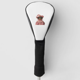 Rottweiler Welpe, gekleidet als rosa Hexe - Niedli Golf Headcover