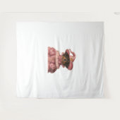 Rottweiler Welpe, gekleidet als rosa Hexe - Niedli Wandteppich (Vorderseite (Horizontal))