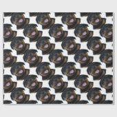 rottweiler Welpe Geschenkpapier (Flach)